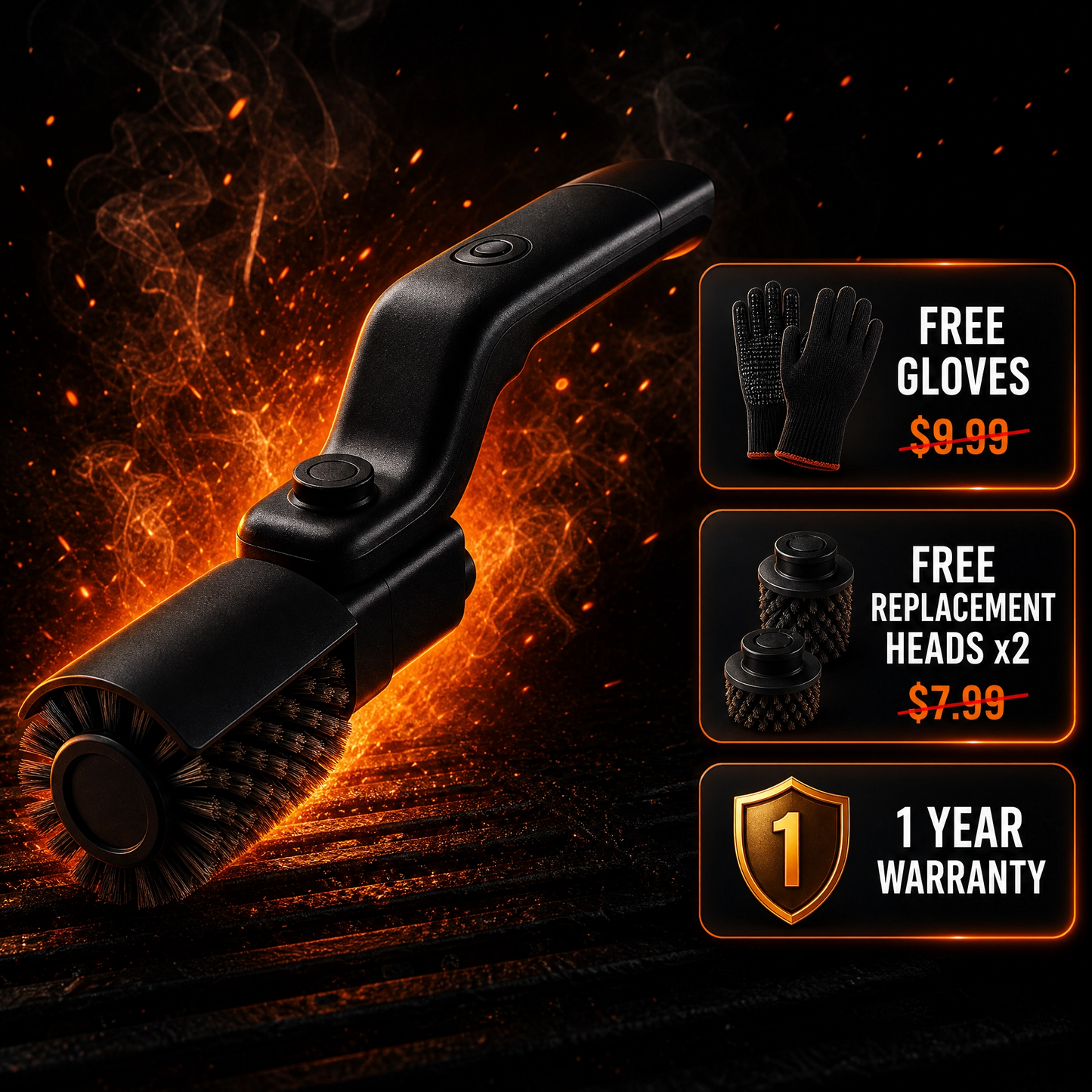 GrillForge BBQ Grill Master Cleaning Kit