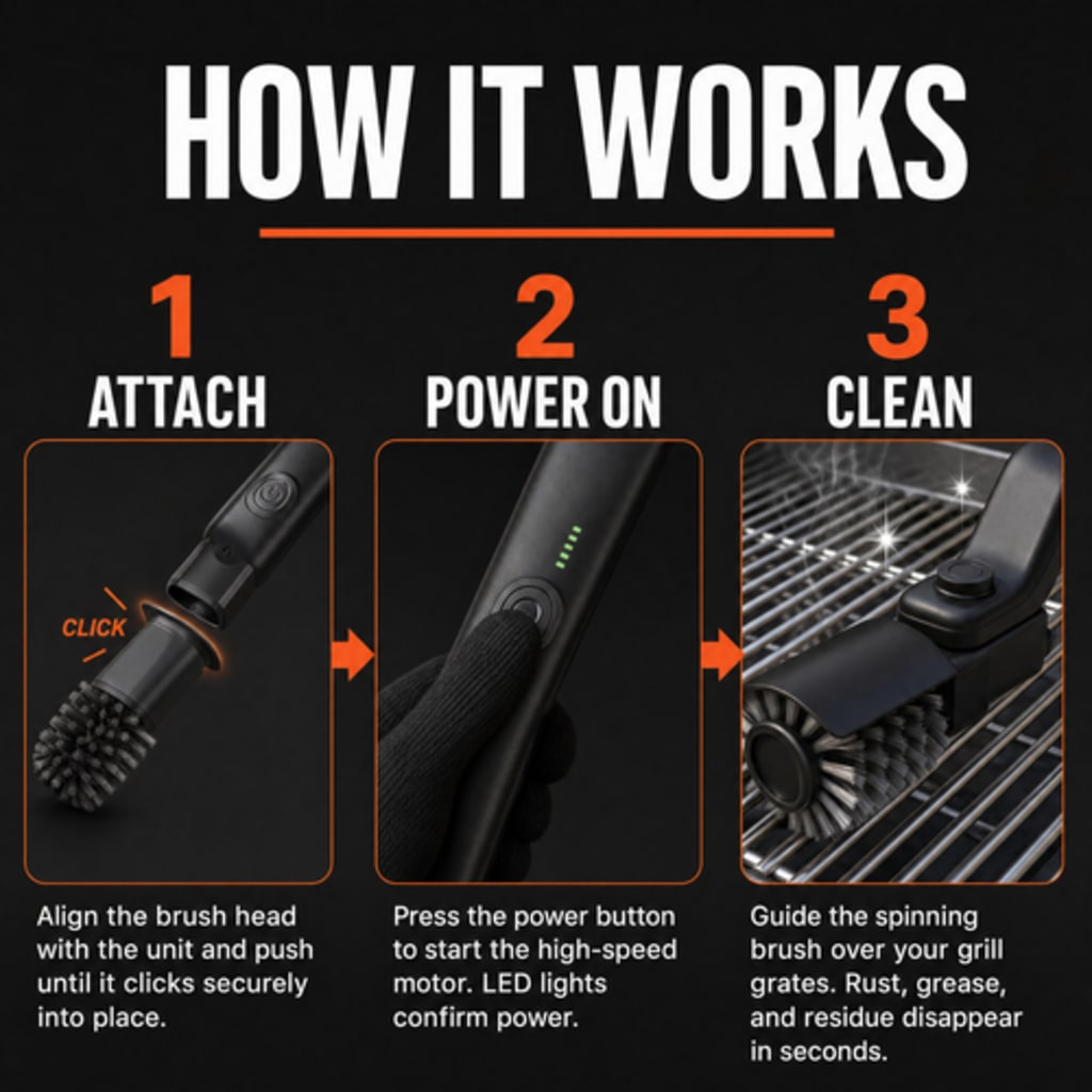 GrillForge BBQ Grill Master Cleaning Kit